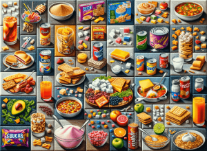 Patchwork de la présence excessive du sucre dans notre alimentation